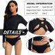 Women's 2-piece sunscreen long sleeved swimsuit UPF 50 bikini set