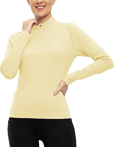 Women's long -sleeved shirt 1/4 zipper light sunscreen jacket
