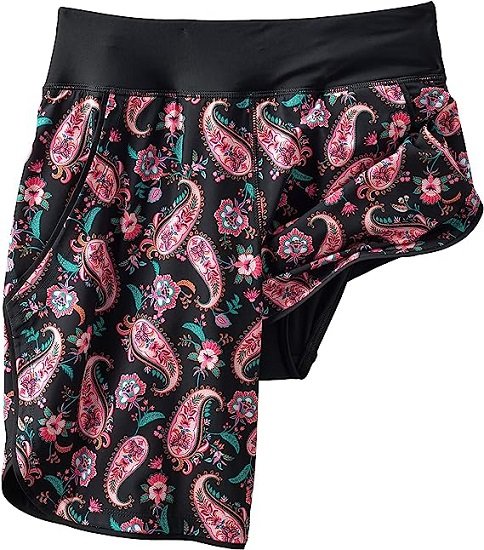 Women's 9" Quick Dry Elastic Waist Modest Board Shorts