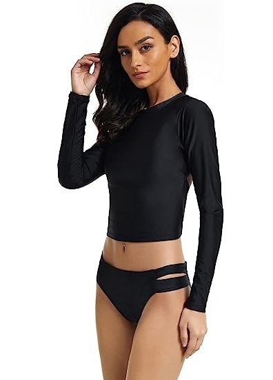 Women's 2-piece sunscreen long sleeved swimsuit UPF 50 bikini set